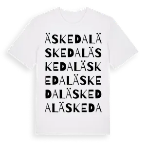 Äskedal ordlek t-shirt – ekologisk bomull t-shirt från Pinshirt