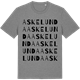 Mid Heather Gray t-shirt med Askelunda ordlek t-shirt