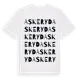 White t-shirt med Askeryd ordlek t-shirt