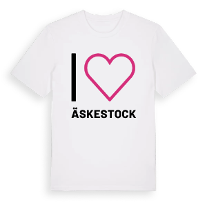 Jag älskar Äskestock t-shirt stort tryck – ekologisk bomull t-shirt från Pinshirt