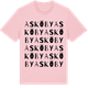 Pink Cotton t-shirt med Askö by ordlek t-shirt