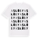White t-shirt med Askö by ordlek t-shirt