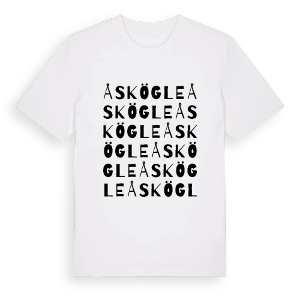Åskögle ordlek t-shirt – ekologisk bomull t-shirt från Pinshirt