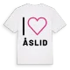 Jag älskar Åslid t-shirt stort tryck