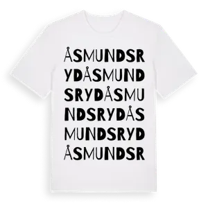 Åsmundsryd ordlek t-shirt – ekologisk bomull t-shirt från Pinshirt