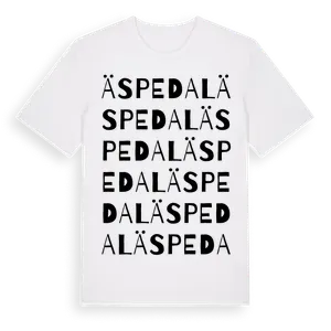 Äspedal ordlek t-shirt – ekologisk bomull t-shirt från Pinshirt