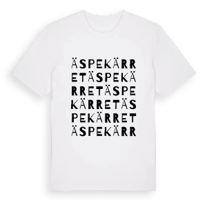 Äspekärret ordlek t-shirt – ekologisk bomull t-shirt från Pinshirt