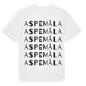 Aspemåla ordlek t-shirt – ekologisk bomull t-shirt från Pinshirt