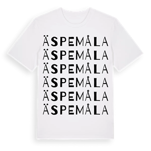 Äspemåla ordlek t-shirt – ekologisk bomull t-shirt från Pinshirt