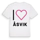 Jag älskar Åsvik t-shirt stort tryck