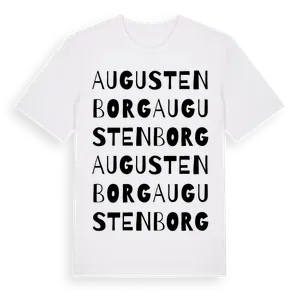 Augustenborg ordlek t-shirt – ekologisk bomull t-shirt från Pinshirt