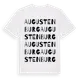 White t-shirt med Augustenburg ordlek t-shirt