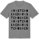 Mid Heather Gray t-shirt med Avasteholmen ordlek t-shirt