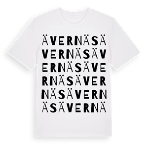 Ävernäs ordlek t-shirt – ekologisk bomull t-shirt från Pinshirt