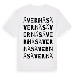 Ävernäs ordlek t-shirt – ekologisk bomull t-shirt från Pinshirt