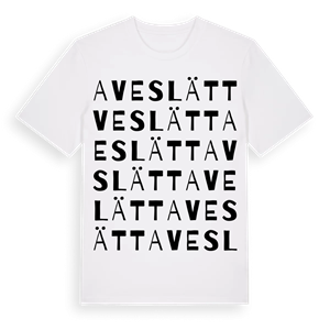 Aveslätt ordlek t-shirt – ekologisk bomull t-shirt från Pinshirt