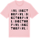 Pink Cotton t-shirt med Avlingetorp ordlek t-shirt