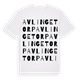 White t-shirt med Avlingetorp ordlek t-shirt