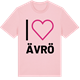 Pink Cotton t-shirt med Jag älskar Ävrö t-shirt stort tryck