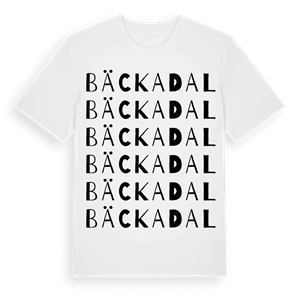 Bäckadal ordlek t-shirt – ekologisk bomull t-shirt från Pinshirt