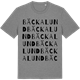 Mid Heather Gray t-shirt med Bäckalund ordlek t-shirt