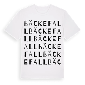 Bäckefall ordlek t-shirt – ekologisk bomull t-shirt från Pinshirt