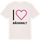 Vintage White t-shirt med Jag älskar Bäckhult t-shirt stort tryck