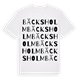 White t-shirt med Bäcksholm ordlek t-shirt