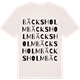 Vintage White t-shirt med Bäcksholm ordlek t-shirt