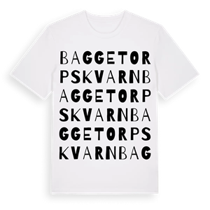 Baggetorpskvarn ordlek t-shirt – ekologisk bomull t-shirt från Pinshirt