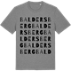 Mid Heather Gray t-shirt med Baldersberg ordlek t-shirt