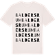 Vintage White t-shirt med Baldersrum ordlek t-shirt