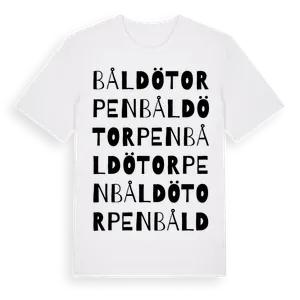 Båldötorpen ordlek t-shirt – ekologisk bomull t-shirt från Pinshirt