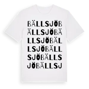 Bällsjö ordlek t-shirt – ekologisk bomull t-shirt från Pinshirt