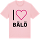Pink Cotton t-shirt med Jag älskar Bälö t-shirt stort tryck