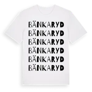 Bänkaryd ordlek t-shirt – ekologisk bomull t-shirt från Pinshirt