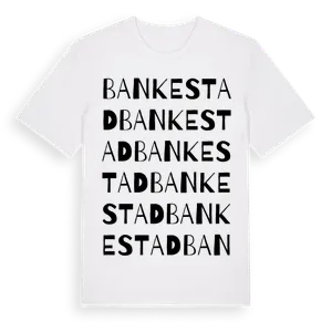 Bankestad ordlek t-shirt – ekologisk bomull t-shirt från Pinshirt