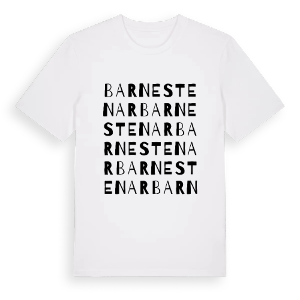 Barne stenar ordlek t-shirt – ekologisk bomull t-shirt från Pinshirt