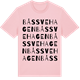 Pink Cotton t-shirt med Båssvehagen ordlek t-shirt