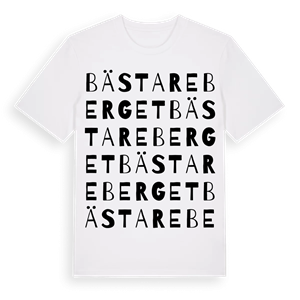 Bästareberget ordlek t-shirt – ekologisk bomull t-shirt från Pinshirt