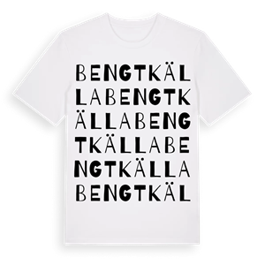 Bengtkälla ordlek t-shirt – ekologisk bomull t-shirt från Pinshirt