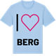 Blue Soul t-shirt med Jag älskar Berg t-shirt stort tryck