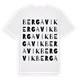 White t-shirt med Bergavik ordlek t-shirt