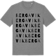 Mid Heather Gray t-shirt med Bergavik ordlek t-shirt