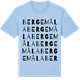 Blue Soul t-shirt med Bergemåla ordlek t-shirt