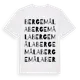 White t-shirt med Bergemåla ordlek t-shirt