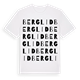 White t-shirt med Berglid ordlek t-shirt