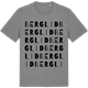 Mid Heather Gray t-shirt med Berglid ordlek t-shirt