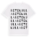 White t-shirt med Betekulla ordlek t-shirt