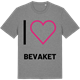 Mid Heather Gray t-shirt med Jag älskar Bevaket t-shirt stort tryck